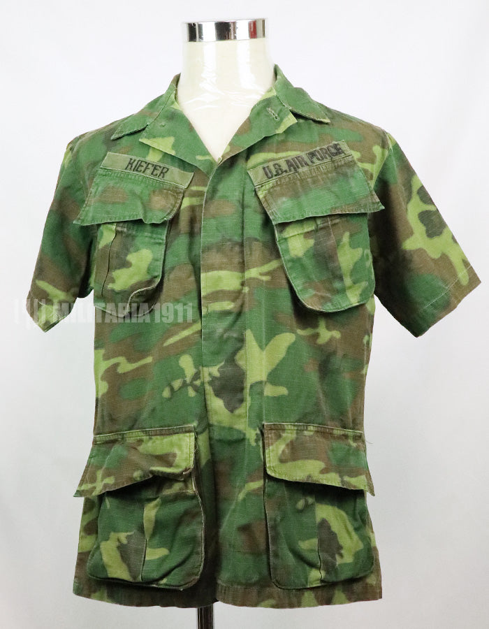 実物　アメリカ空軍　US AIR FORCE ERDL ジャングルファティーグ ショートスリーブカスタム