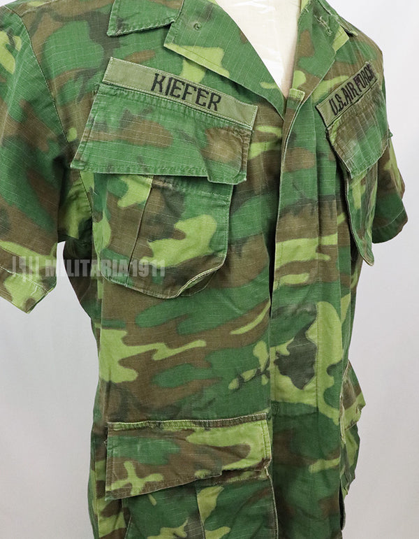 実物　アメリカ空軍　US AIR FORCE ERDL ジャングルファティーグ ショートスリーブカスタム
