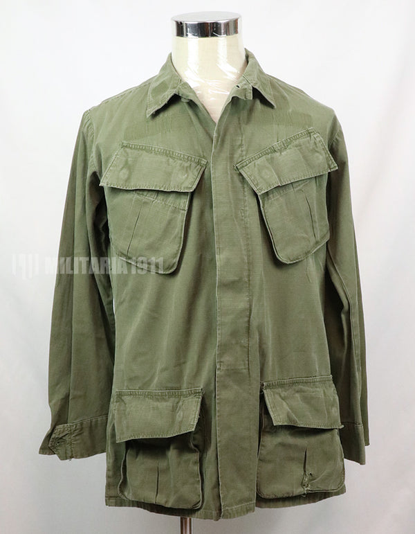 実物　後期型　リップストップ生地　ジャングル・ファティーグ　S-L パッチ取り外し跡あり