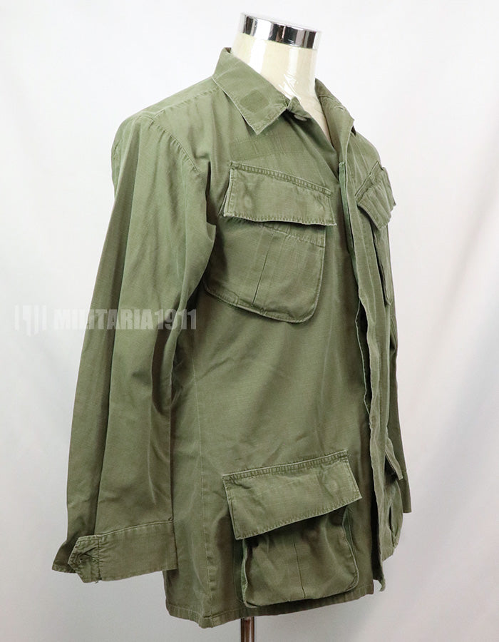 実物　後期型　リップストップ生地　ジャングル・ファティーグ　S-L パッチ取り外し跡あり