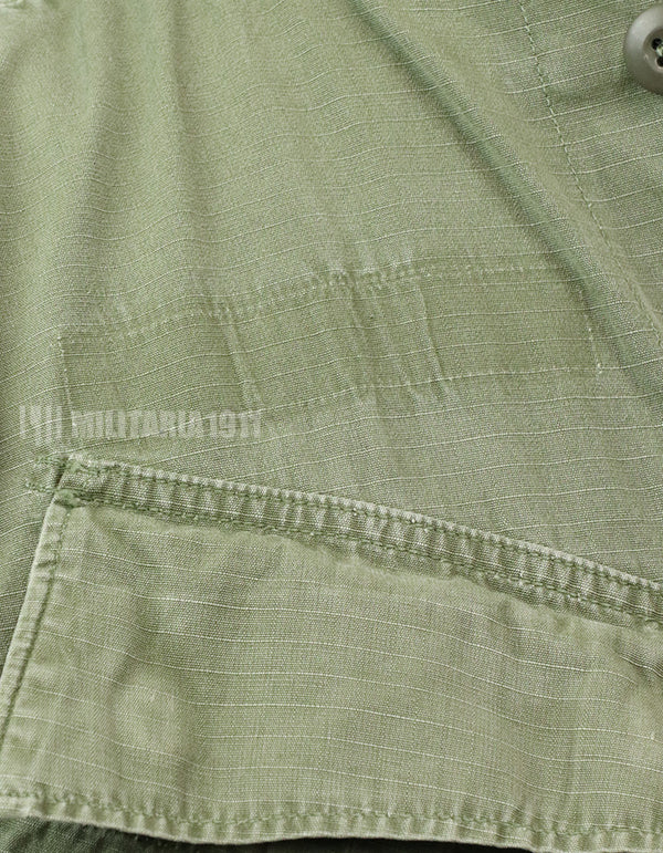 実物　後期型　リップストップ生地　ジャングル・ファティーグ　S-L パッチ取り外し跡あり