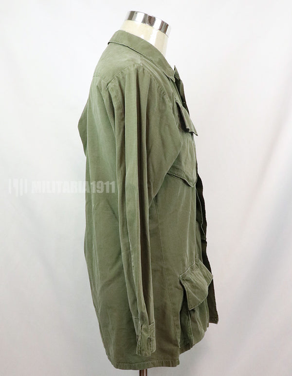 実物　後期型　リップストップ生地　ジャングル・ファティーグ　S-L パッチ取り外し跡あり
