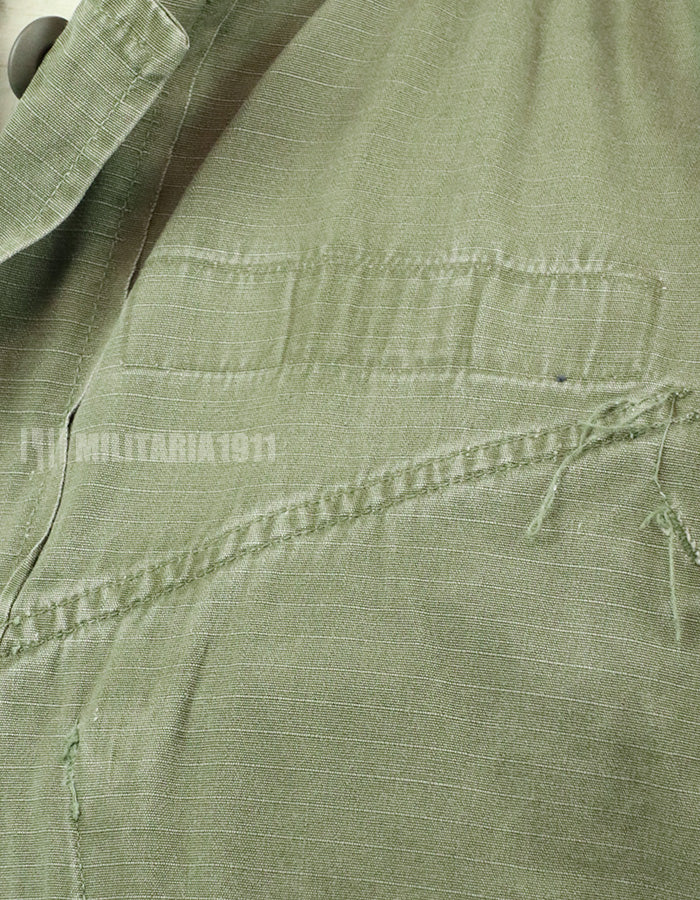 実物　後期型　リップストップ生地　ジャングル・ファティーグ　S-L パッチ取り外し跡あり
