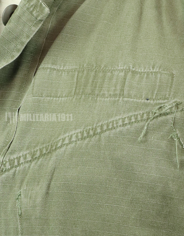 実物　後期型　リップストップ生地　ジャングル・ファティーグ　S-L パッチ取り外し跡あり