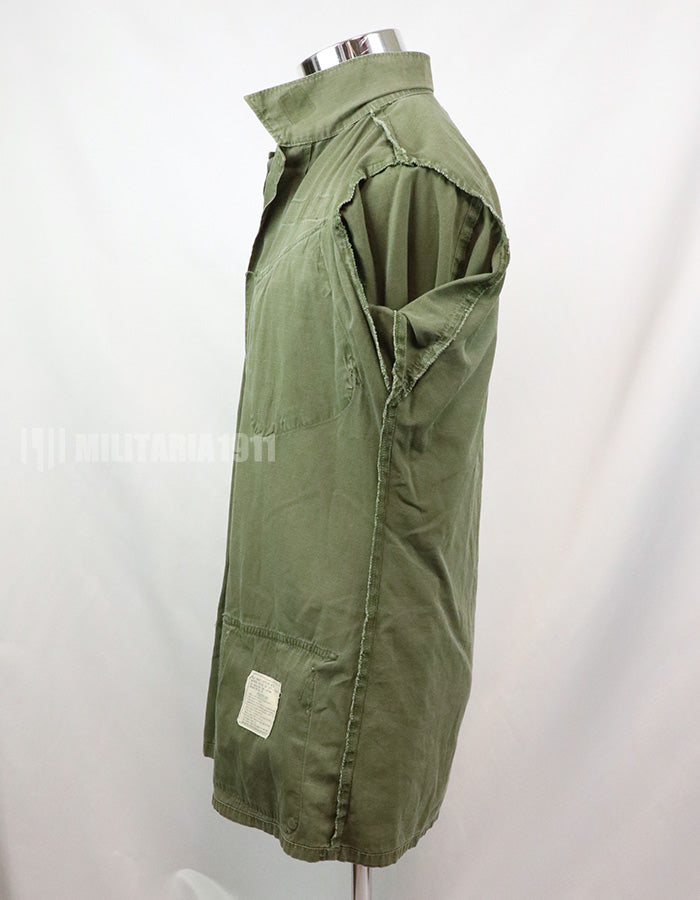 実物　後期型　リップストップ生地　ジャングル・ファティーグ　S-L パッチ取り外し跡あり