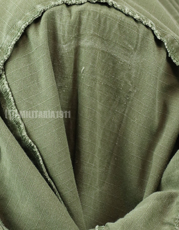 実物　後期型　リップストップ生地　ジャングル・ファティーグ　S-L パッチ取り外し跡あり
