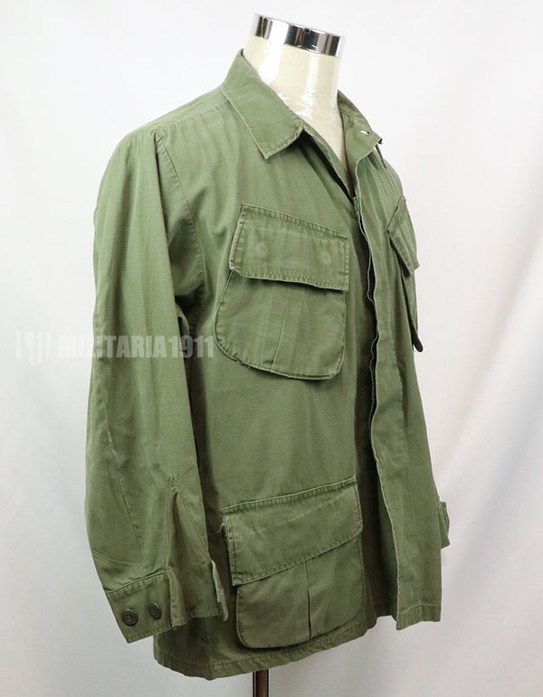 後期型　リップストップ生地　ジャングル・ファティーグ　S-R 一部破損有り 1968年製