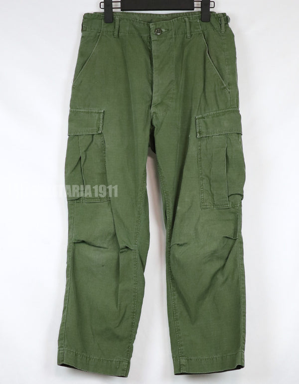 実物　後期型　ジャングルファティーグ　パンツ　リップストップ生地　1967年製　中古品