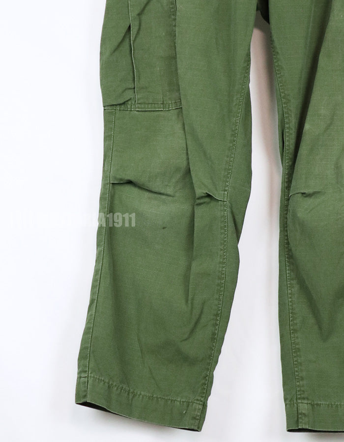 実物　後期型　ジャングルファティーグ　パンツ　リップストップ生地　1967年製　中古品