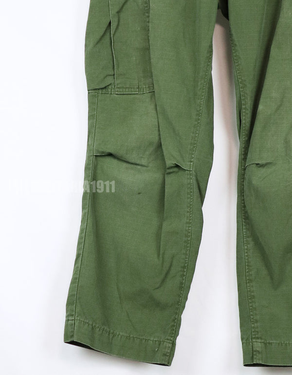 実物　後期型　ジャングルファティーグ　パンツ　リップストップ生地　1967年製　中古品