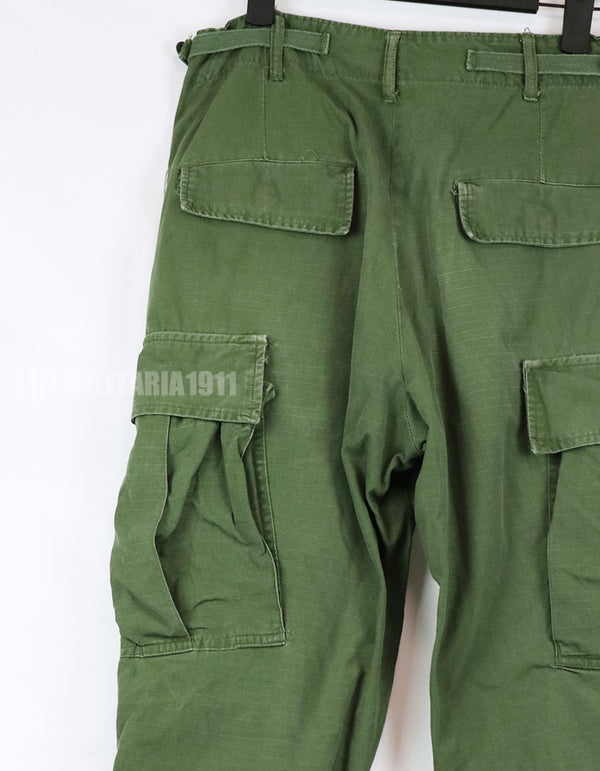 実物　後期型　ジャングルファティーグ　パンツ　リップストップ生地　1967年製　中古品