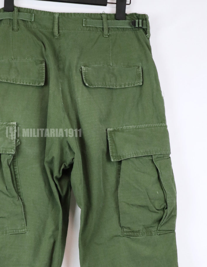 実物　後期型　ジャングルファティーグ　パンツ　リップストップ生地　1967年製　中古品