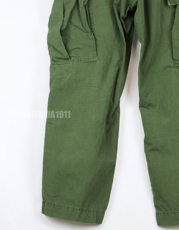 実物　後期型　ジャングルファティーグ　パンツ　リップストップ生地　1967年製　中古品