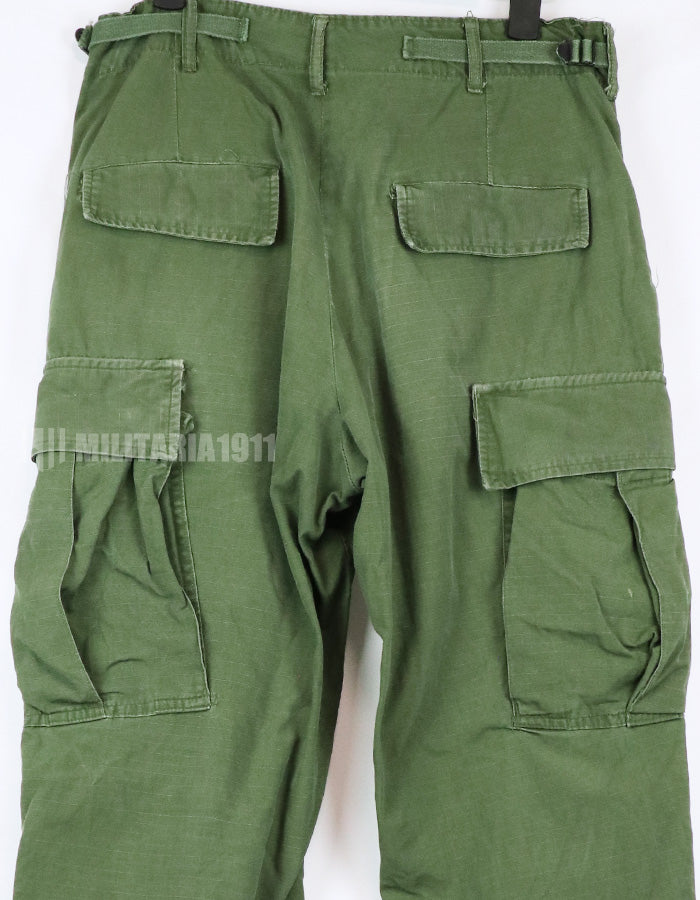 実物　後期型　ジャングルファティーグ　パンツ　リップストップ生地　1967年製　中古品