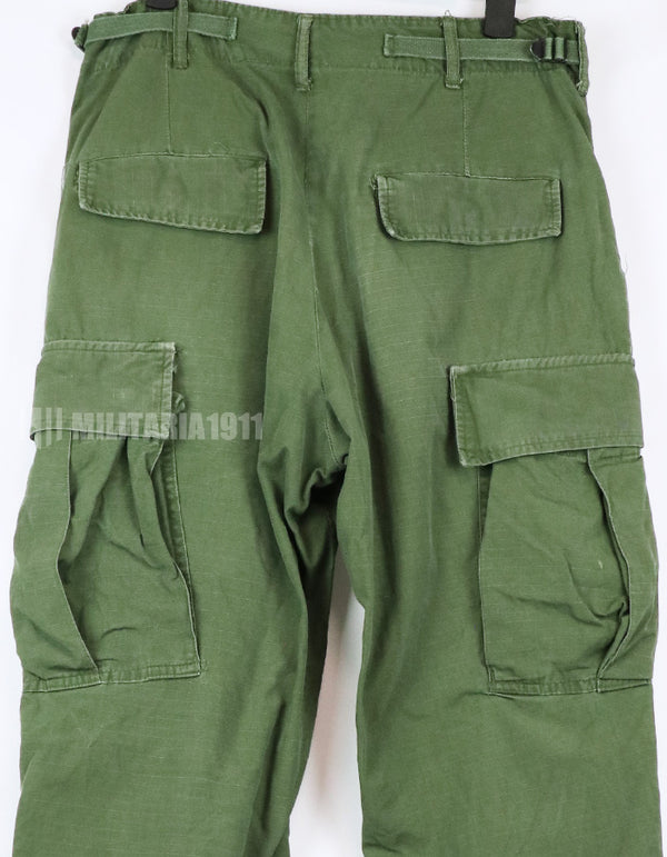 実物　後期型　ジャングルファティーグ　パンツ　リップストップ生地　1967年製　中古品
