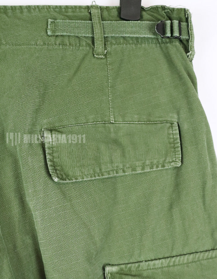 実物　後期型　ジャングルファティーグ　パンツ　リップストップ生地　1967年製　中古品