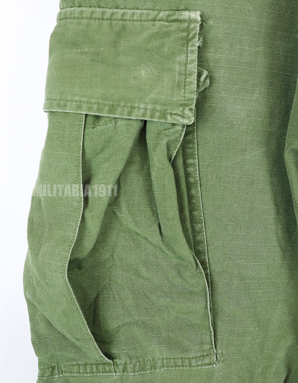 実物　後期型　ジャングルファティーグ　パンツ　リップストップ生地　1967年製　中古品