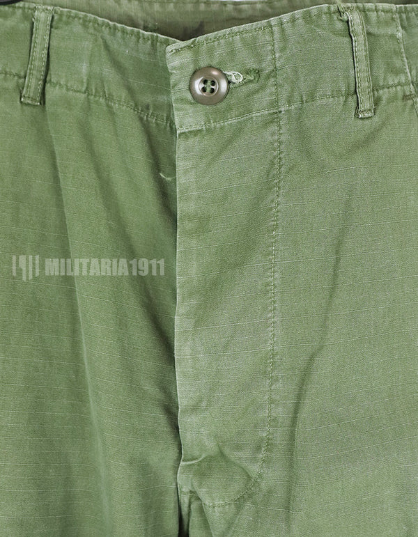 実物　後期型　ジャングルファティーグ　パンツ　リップストップ生地　1967年製　中古品