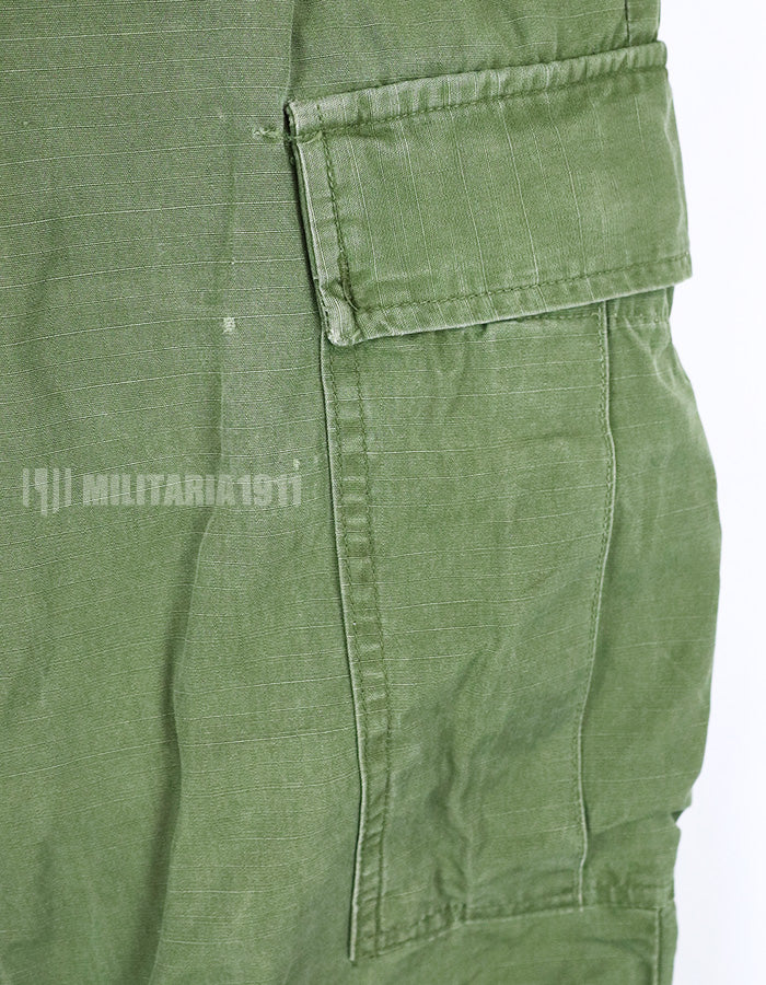 実物　後期型　ジャングルファティーグ　パンツ　リップストップ生地　1967年製　中古品