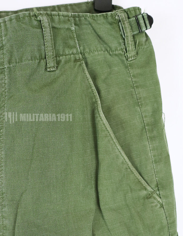 実物　後期型　ジャングルファティーグ　パンツ　リップストップ生地　1967年製　中古品