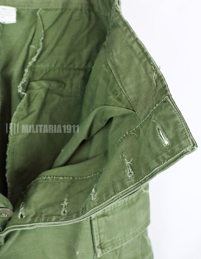 実物　後期型　ジャングルファティーグ　パンツ　リップストップ生地　1967年製　中古品