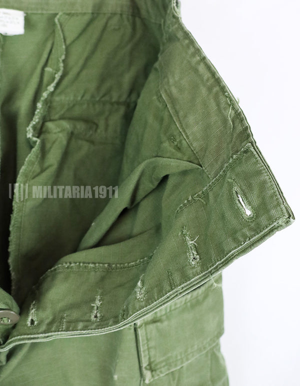 実物　後期型　ジャングルファティーグ　パンツ　リップストップ生地　1967年製　中古品