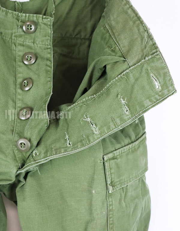 実物　後期型　ジャングルファティーグ　パンツ　リップストップ生地　1967年製　中古品