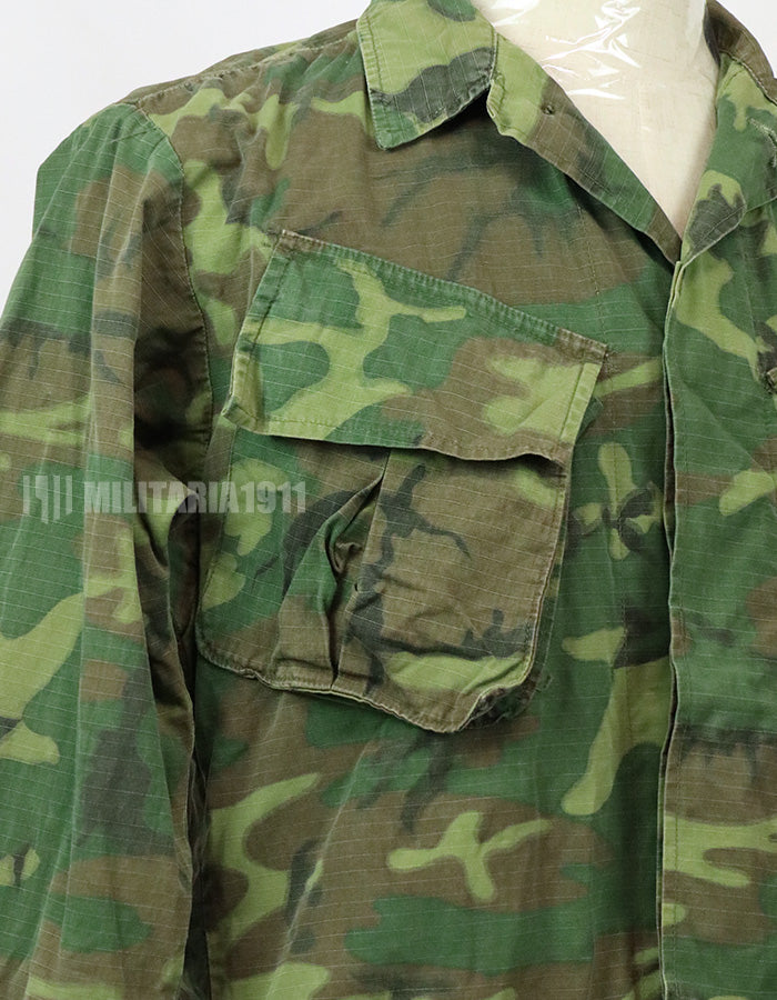 実物　アメリカ軍　ERDL ジャングルファティーグ　放出品　中古品 年代不明　退色あり