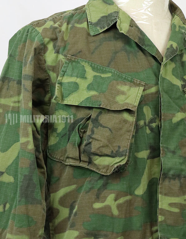 実物　アメリカ軍　ERDL ジャングルファティーグ　放出品　中古品 年代不明　退色あり