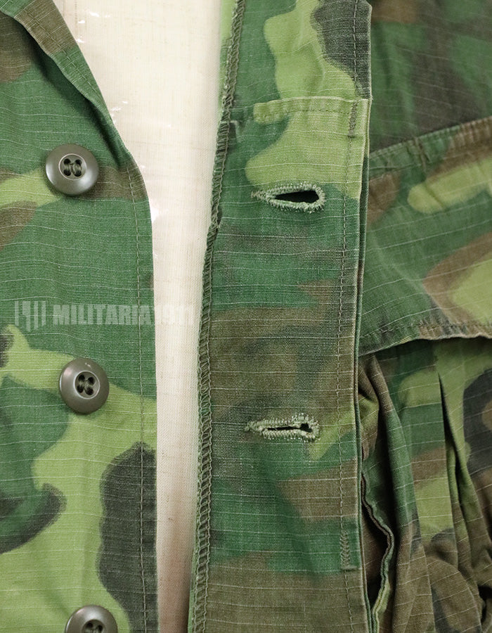 実物　アメリカ軍　ERDL ジャングルファティーグ　放出品　中古品 年代不明　退色あり