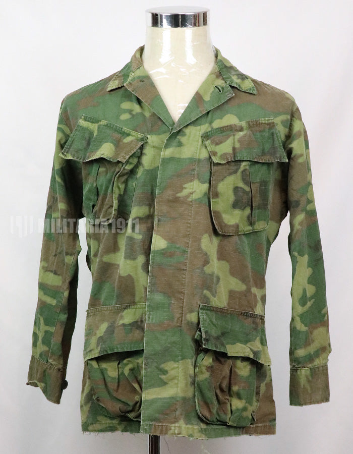 実物　アメリカ軍　ERDL ジャングルファティーグ　放出品　1968年製　サイズタグなし　汚れあり