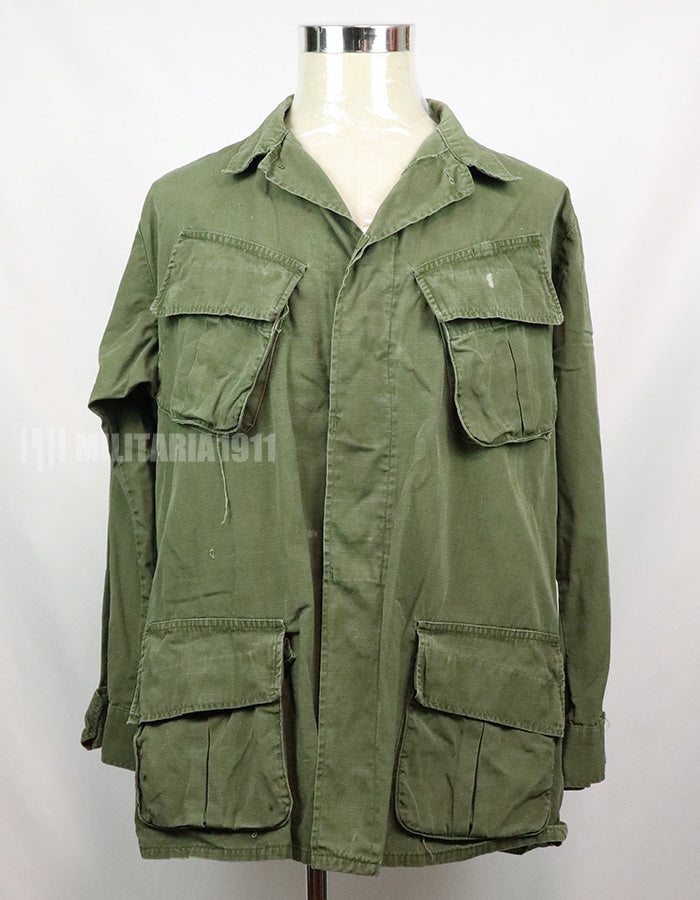 実物　後期型　ジャングルファティーグ　リップストップ　M-R 汚れ・傷ありコンディション