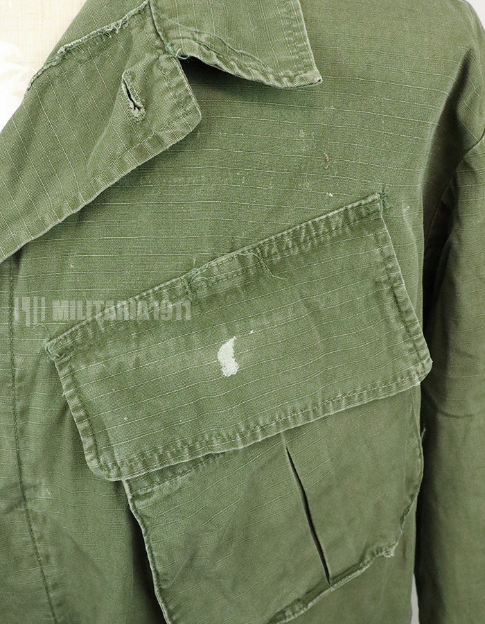 実物　後期型　ジャングルファティーグ　リップストップ　M-R 汚れ・傷ありコンディション