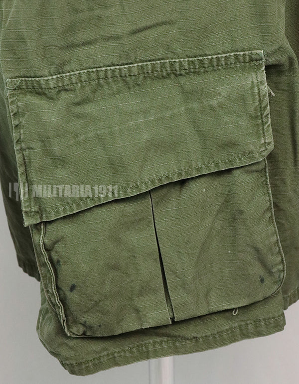 実物　後期型　ジャングルファティーグ　リップストップ　M-R 汚れ・傷ありコンディション