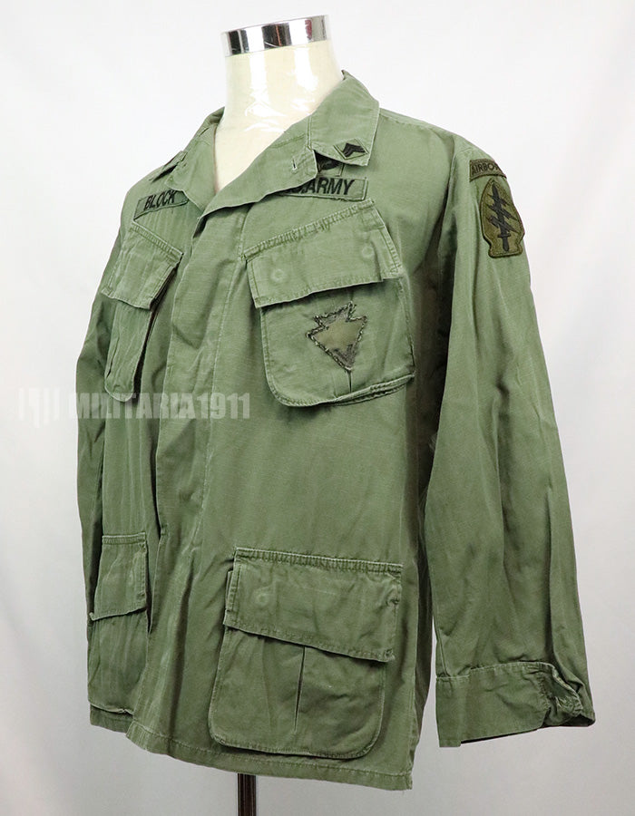 実物　後期型　ジャングルファティーグ　リップストップ　M-S 1970年製 GBパッチ付き（後付け）