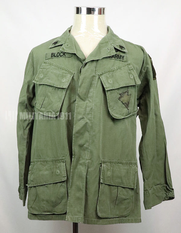実物　後期型　ジャングルファティーグ　リップストップ　M-S 1970年製 GBパッチ付き（後付け）