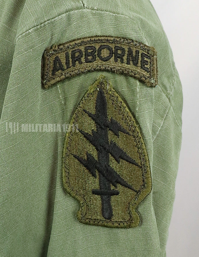 実物　後期型　ジャングルファティーグ　リップストップ　M-S 1970年製 GBパッチ付き（後付け）