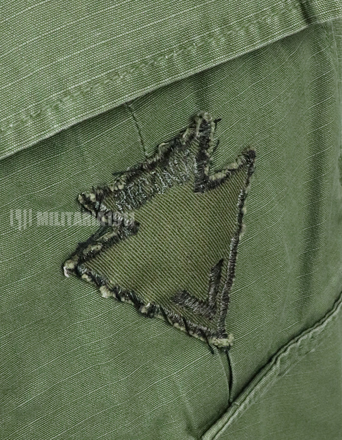 実物　後期型　ジャングルファティーグ　リップストップ　M-S 1970年製 GBパッチ付き（後付け）