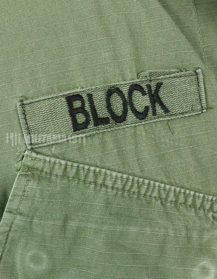 実物　後期型　ジャングルファティーグ　リップストップ　M-S 1970年製 GBパッチ付き（後付け）