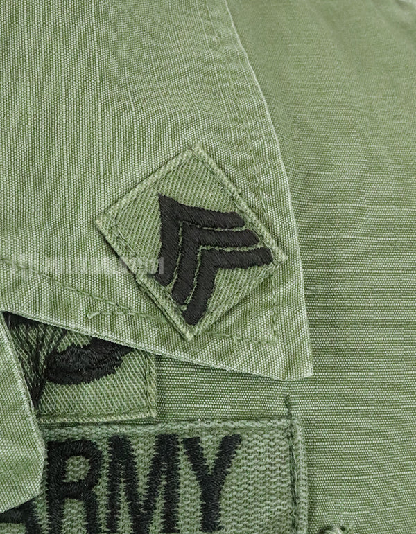 実物　後期型　ジャングルファティーグ　リップストップ　M-S 1970年製 GBパッチ付き（後付け）