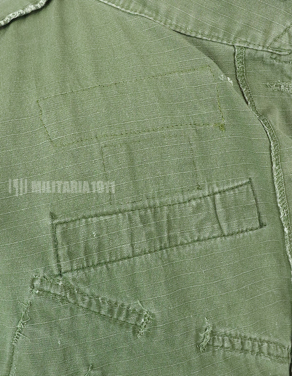 実物　後期型　ジャングルファティーグ　リップストップ　M-S 1970年製 GBパッチ付き（後付け）