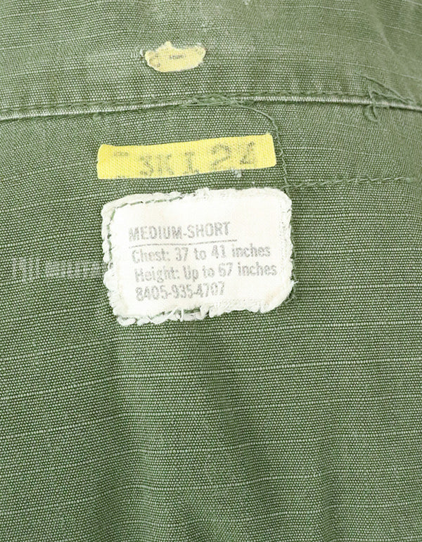 実物　後期型　ジャングルファティーグ　リップストップ　M-S 1970年製 GBパッチ付き（後付け）