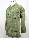 Original non ripstop fabric ERDL jungle fatigues jacket, faded, scratches.