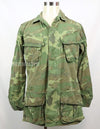 Original non ripstop fabric ERDL jungle fatigues jacket, faded, scratches.