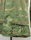 Original non ripstop fabric ERDL jungle fatigues jacket, faded, scratches.