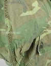 Original non ripstop fabric ERDL jungle fatigues jacket, faded, scratches.