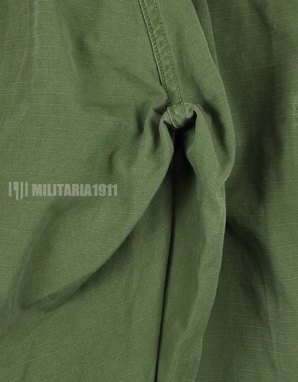 実物　後期型　リップストップ生地　ジャングルファティーグ　パンツ　M-L 裾紐なし　良いコンディション 1969年契約