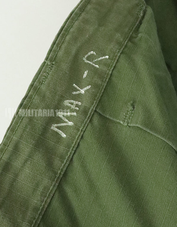 実物　後期型　リップストップ生地　ジャングルファティーグ　パンツ　M-L 裾紐なし　良いコンディション 1969年契約