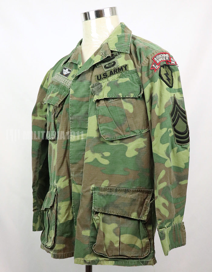 正品ERDL防撕裂丛林作战服，第25步兵师远程侦察巡逻队规格（臂章后加），1969年合同