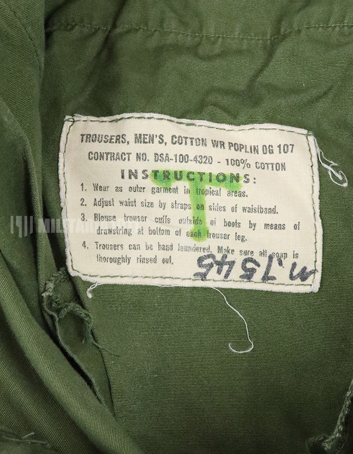 実物　3rd Model　ジャングルファティーグ　パンツ　ノンリップストップ　使用感あり　傷あり　退色あり